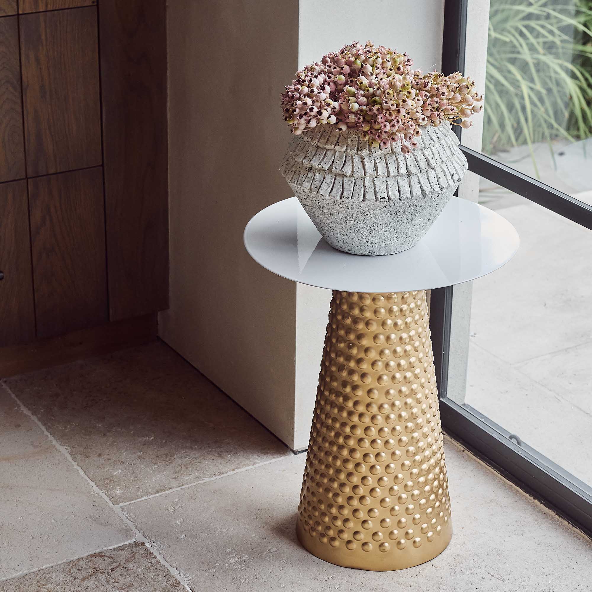 Elvira Gold Side Table | Metal Side Tables | Abigail Ahern