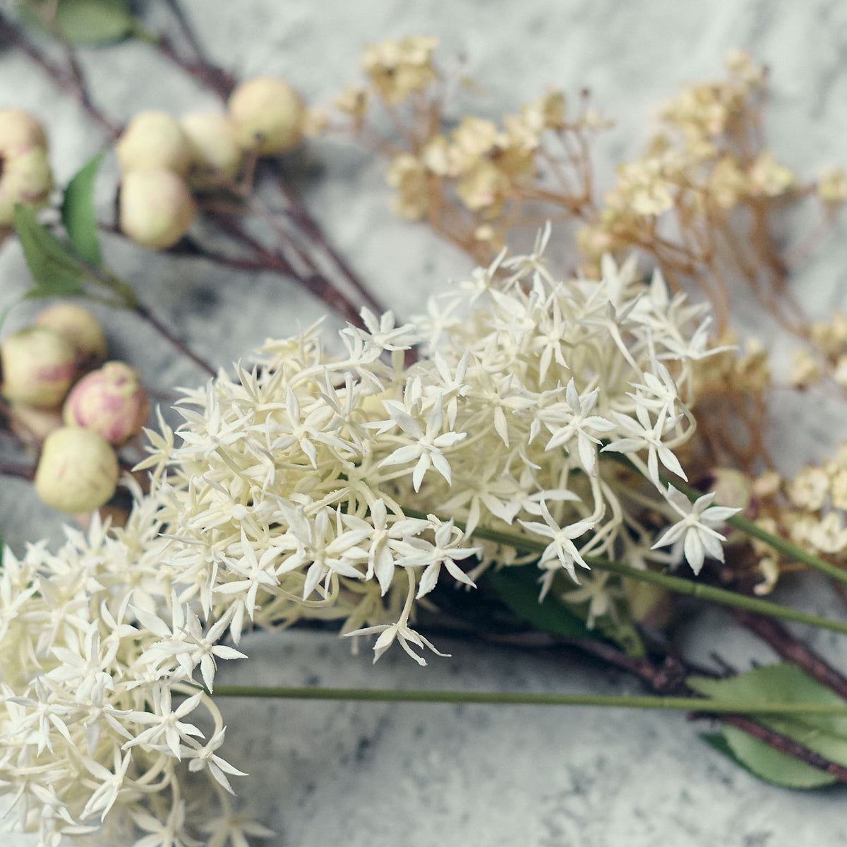 Artificial Allium Bunch, Cream