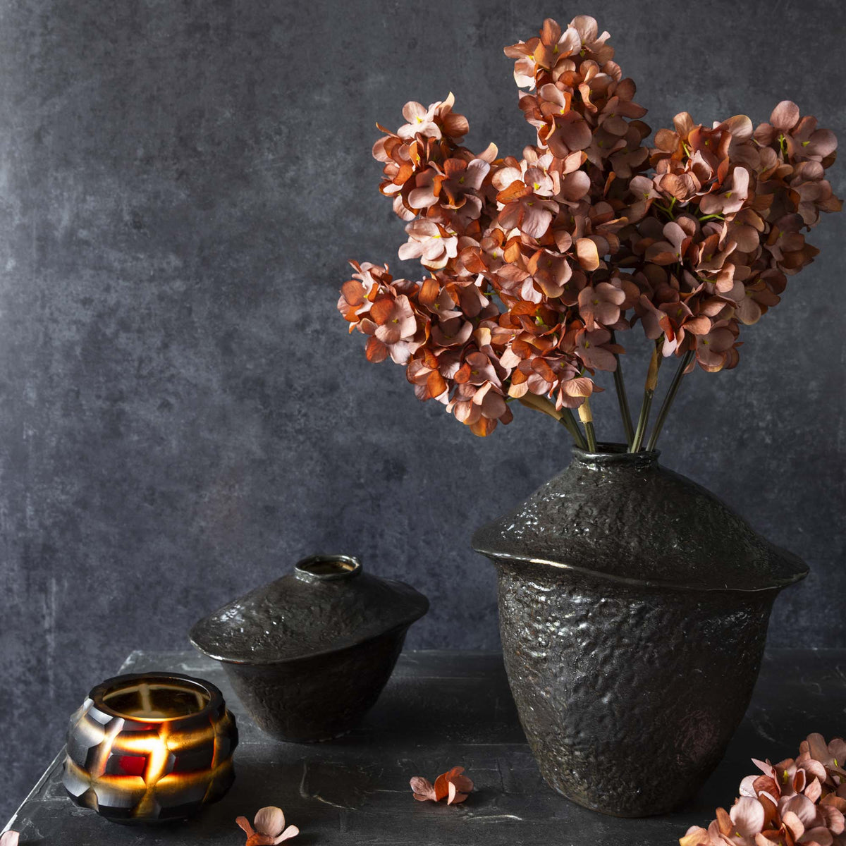 Artificial Cone Hydrangea, Antique Pink