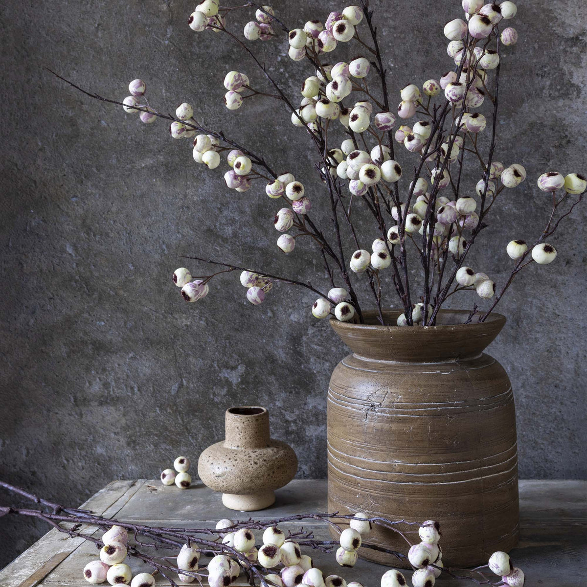 Artificial Berry Hawthorn, Cream