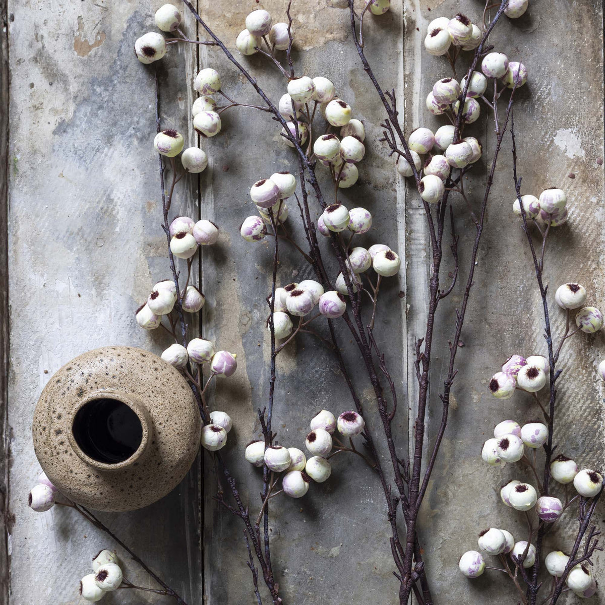 Artificial Berry Hawthorn, Cream