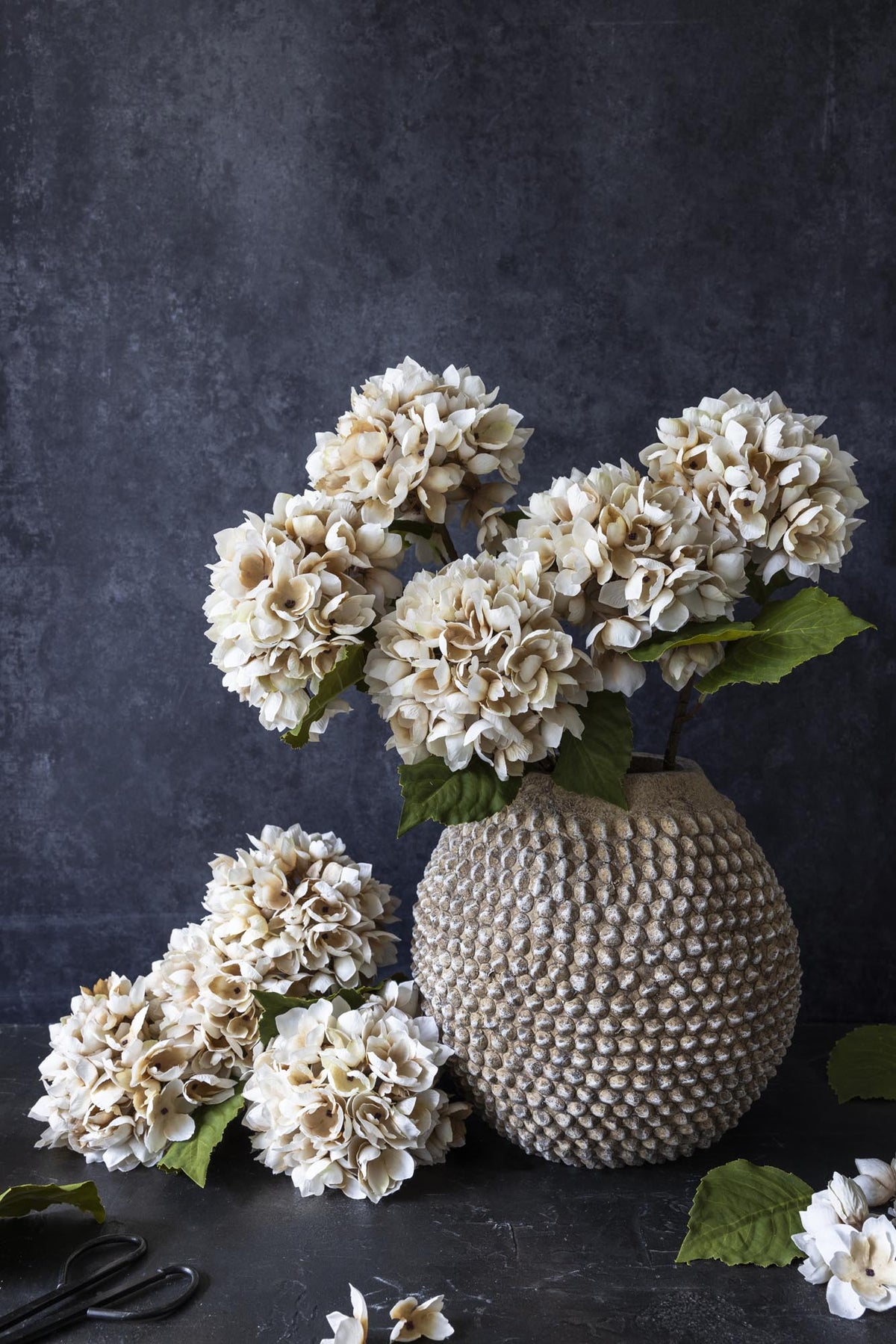 Artificial Hydrangea, Morning Mist - Large