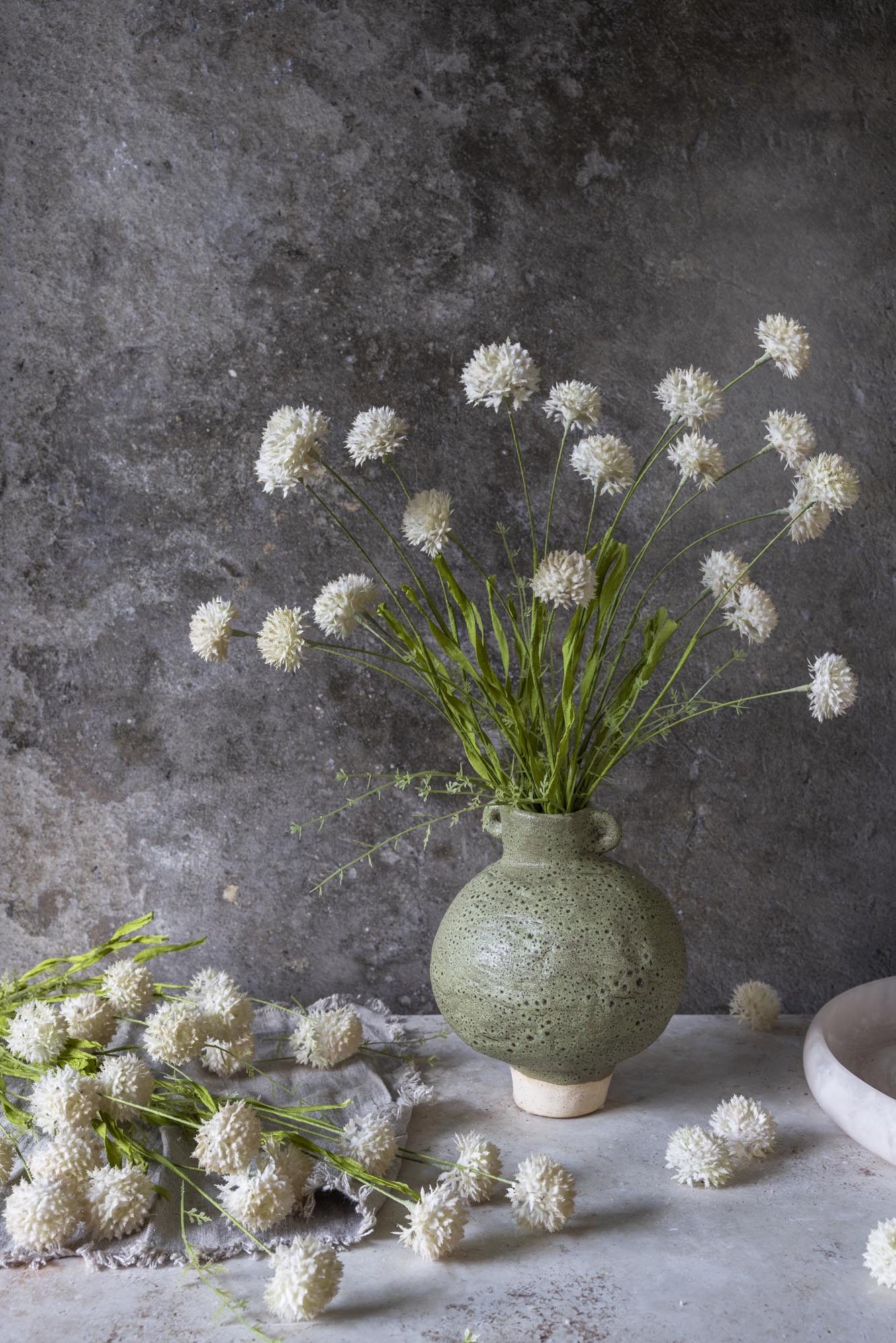 Artificial Melaleuca Cream Large | White Faux Flowers | Abigail Ahern