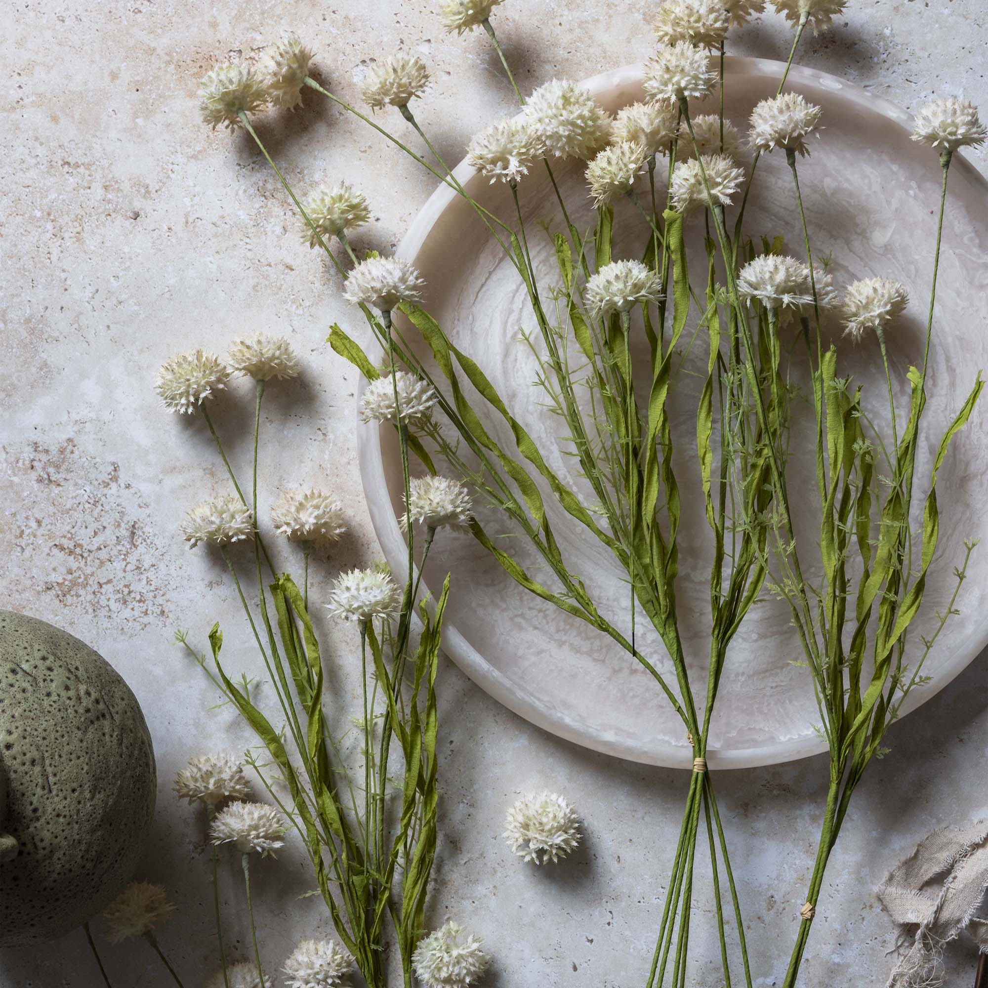 Artificial Melaleuca Cream Large | White Faux Flowers | Abigail Ahern