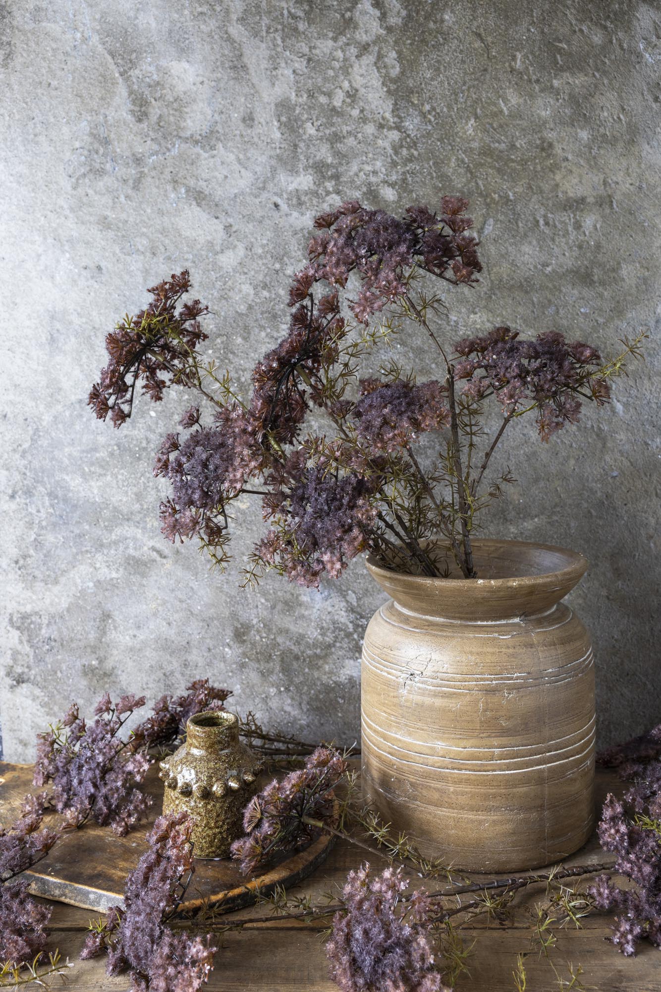 Artificial Queen Anne's Lace, Purple | Purple Faux Flowers