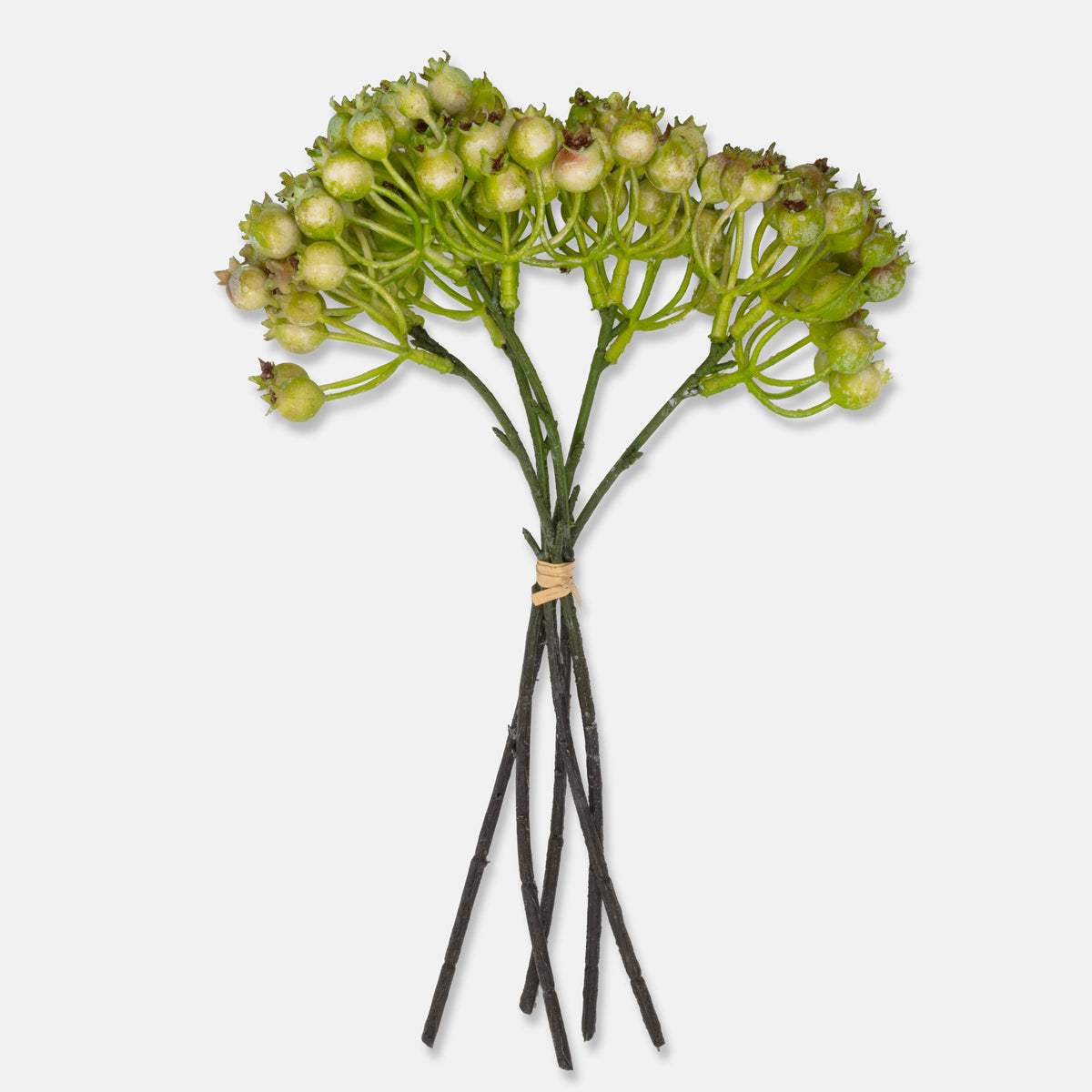 Artificial Rosehip Bunch, Olive