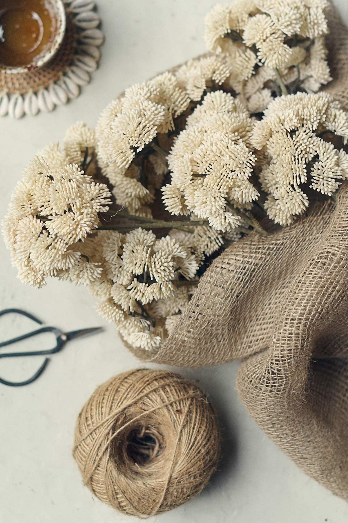 Artificial Sedum, Cream