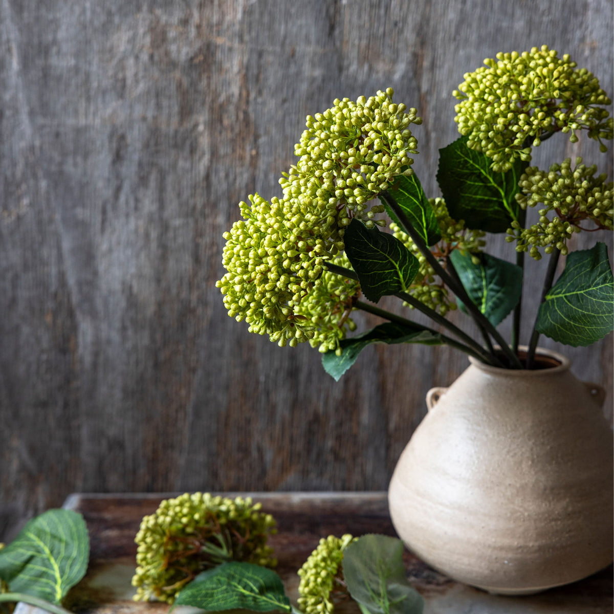 Artificial Viburnum, Olive - Set of 3