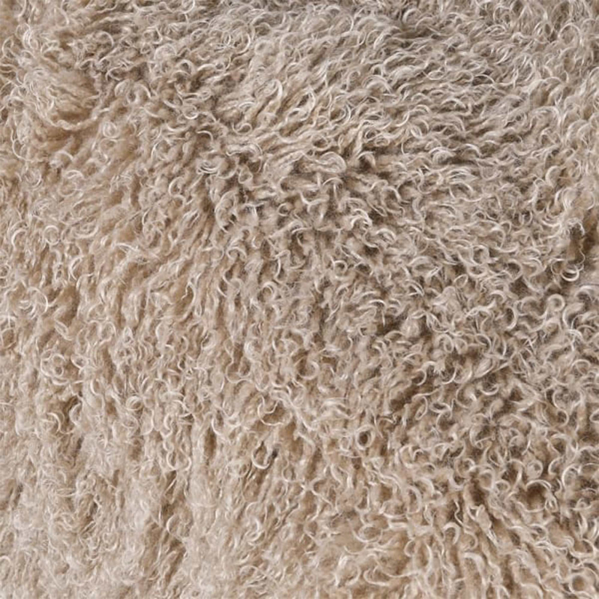 Close-up of the Abigail Ahern Bertha Faux Fur Armchair highlighting the soft, plush faux fur texture and neutral-toned upholstery.