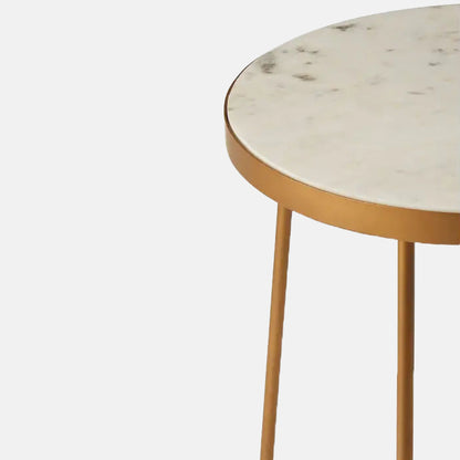 Blanco Marble Side Table