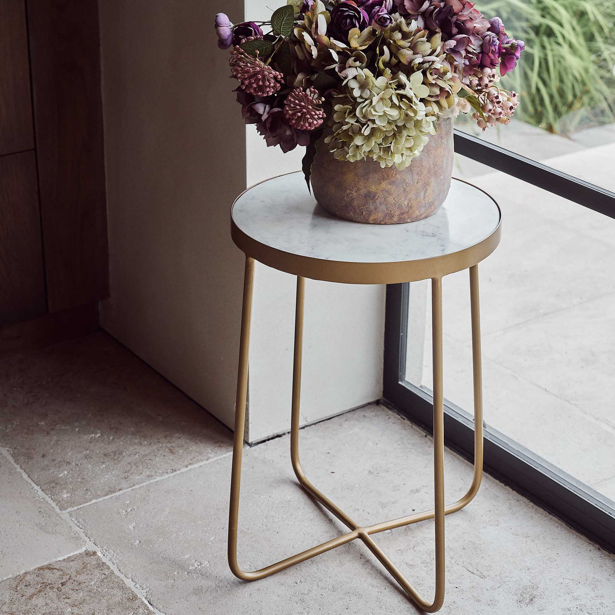 Blanco Marble Side Table