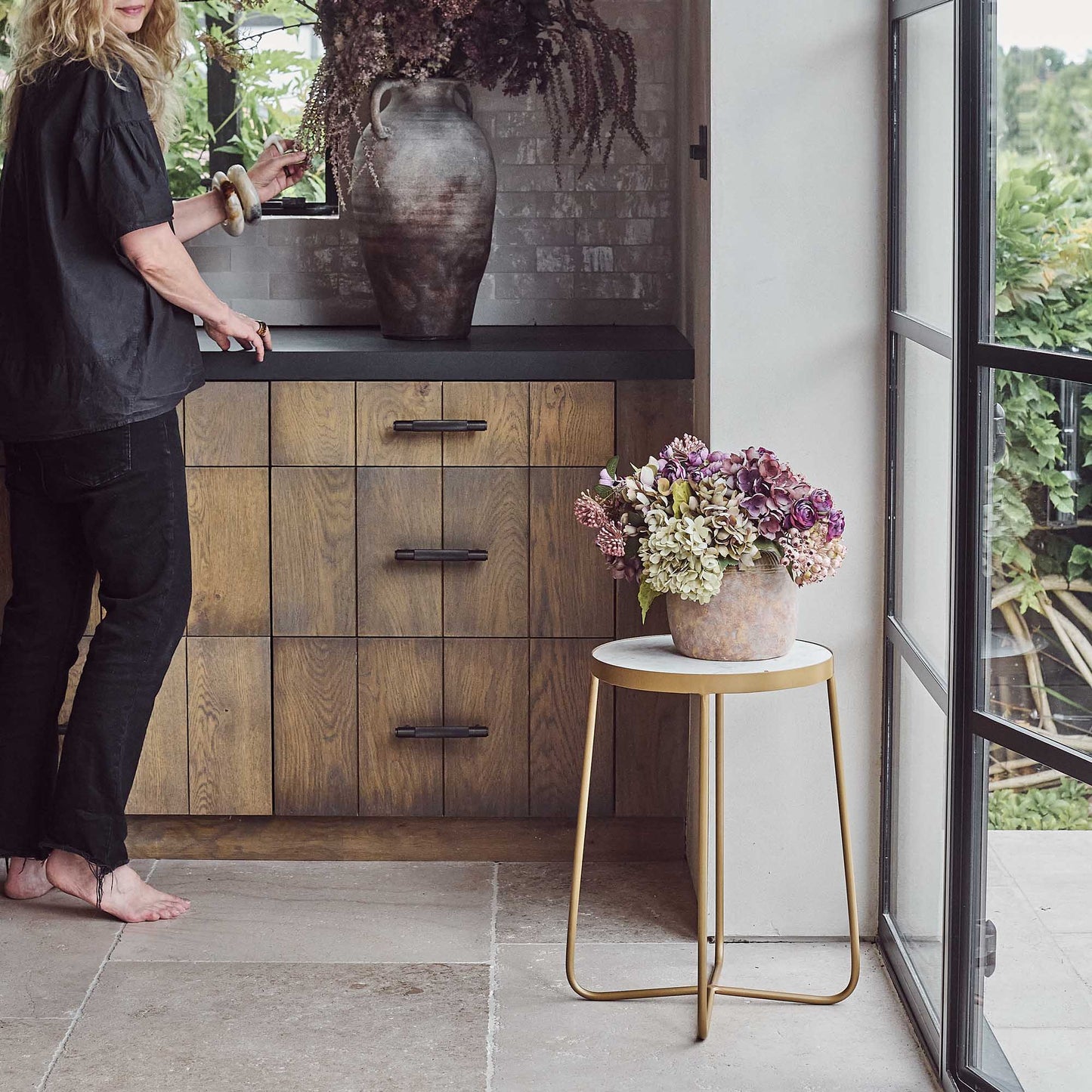 Blanco Marble Side Table