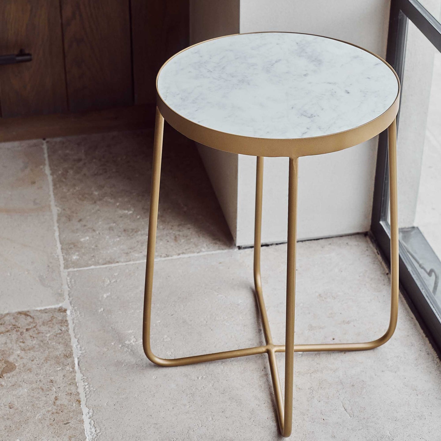 Blanco Marble Side Table