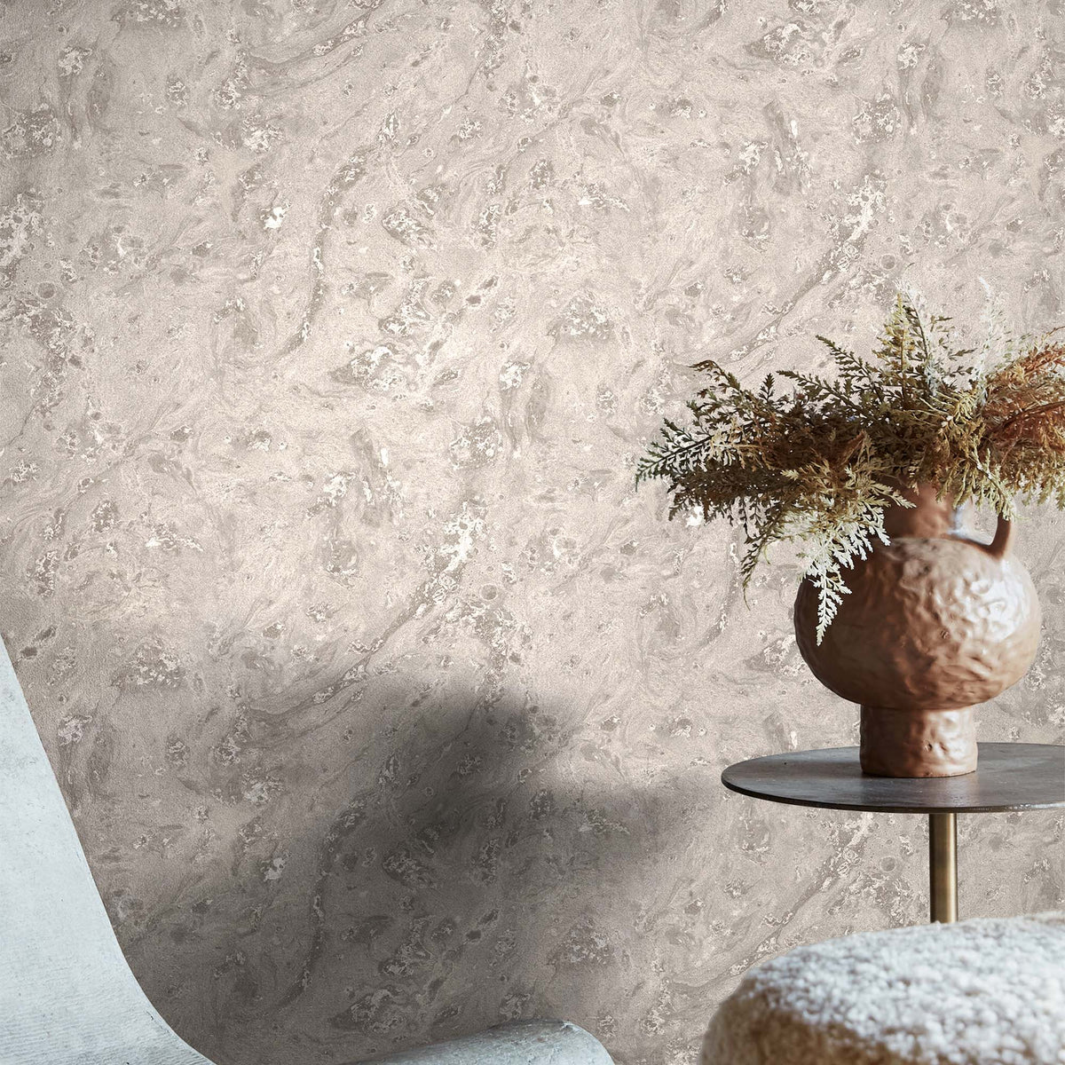 Boheme Marble Wallpaper, Dove