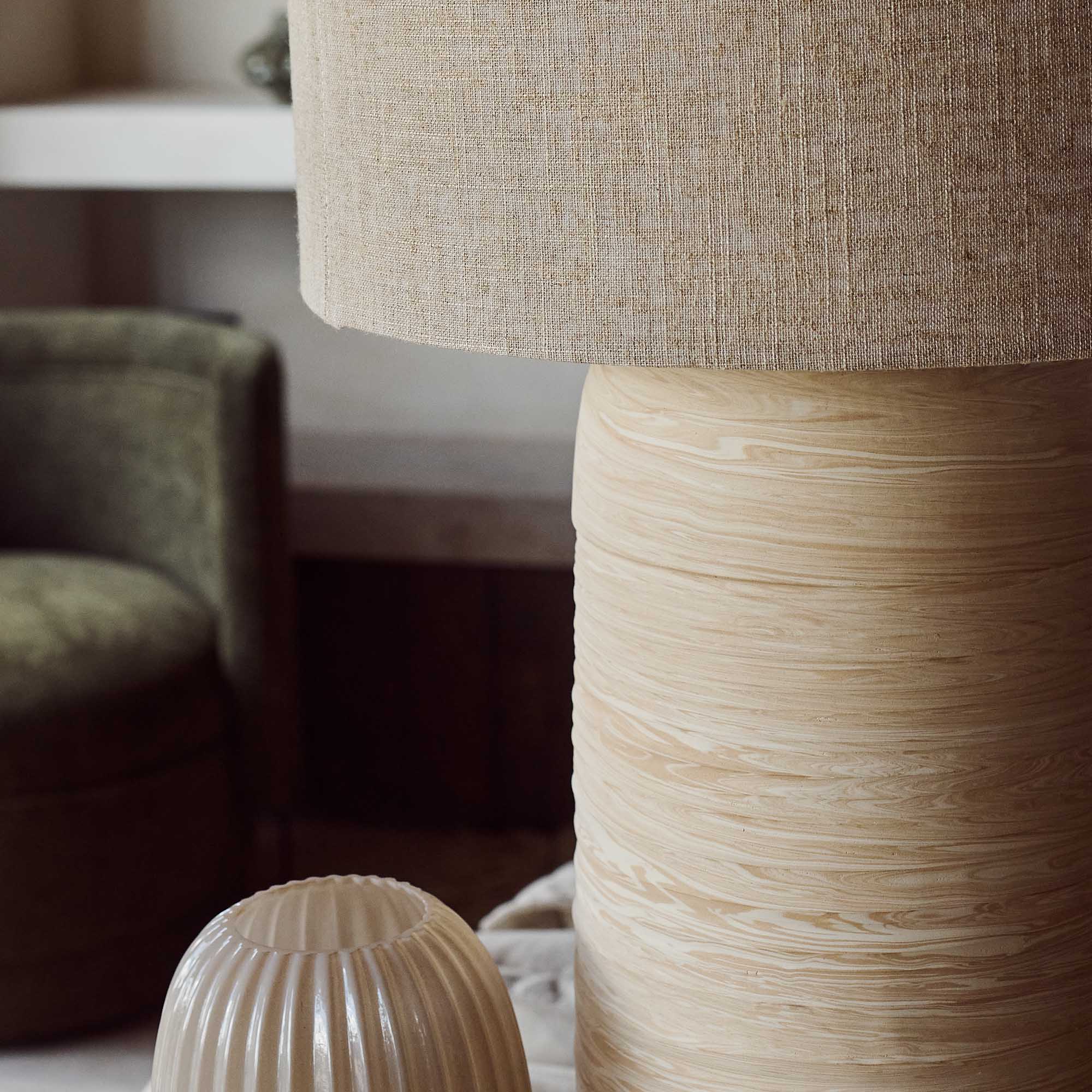Campos Ceramic Table Lamp | Statement Lighting | Abigail Ahern