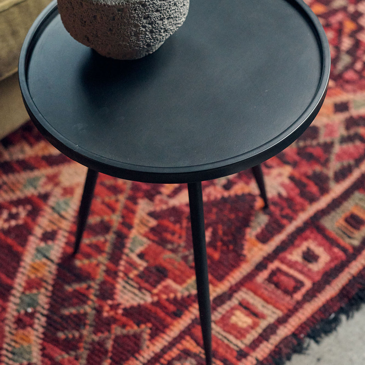 Declan Metal Side Table, Zinc