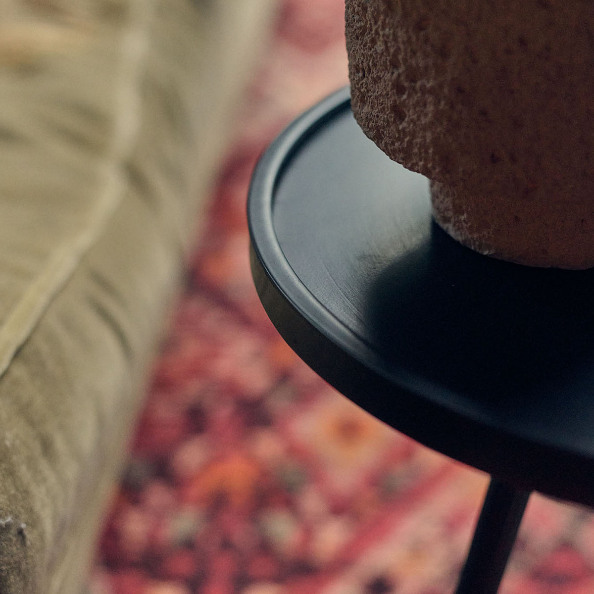 Declan Metal Side Table, Zinc