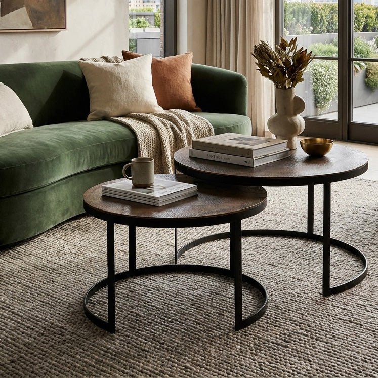 Easton Brass Nesting Tables