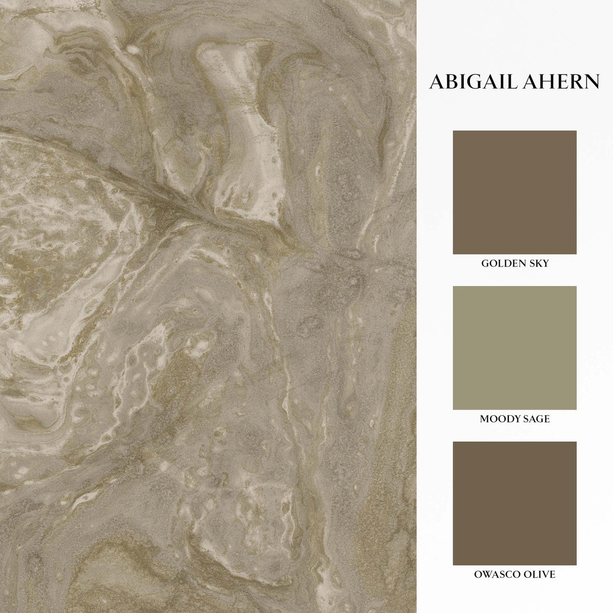 Ethereal Marble Mural, Golden