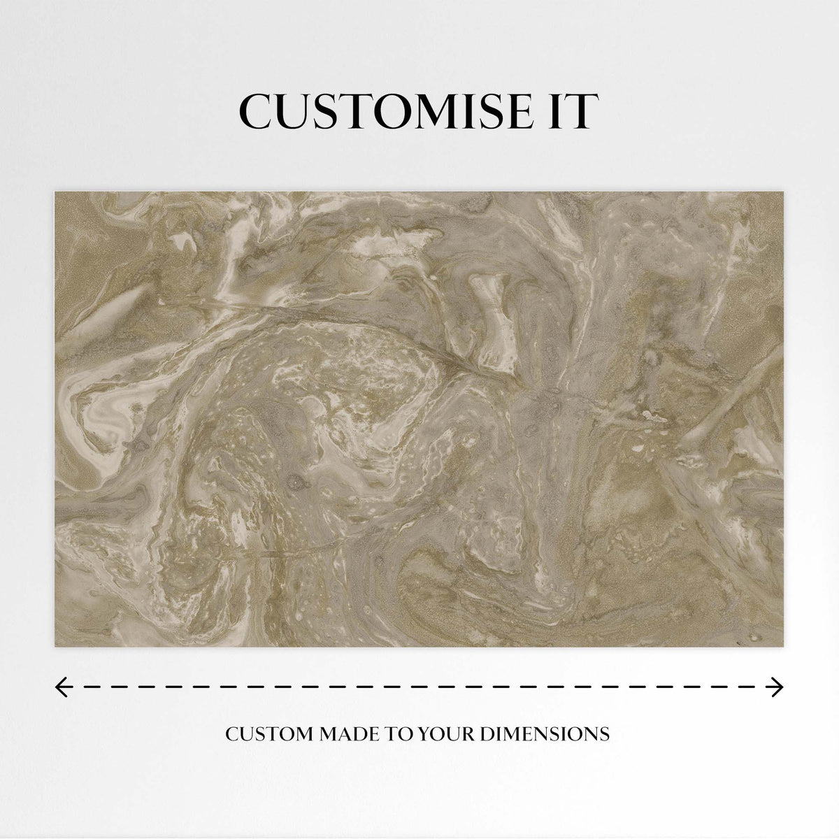 Ethereal Marble Mural, Golden