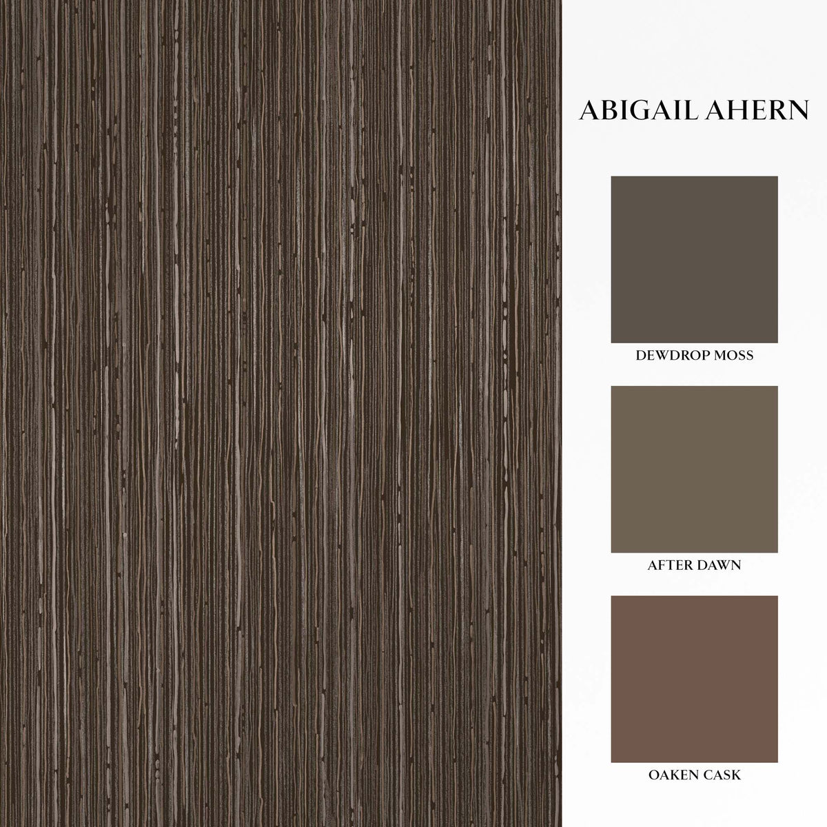 Fibre Stripe Wallpaper, Chocolate
