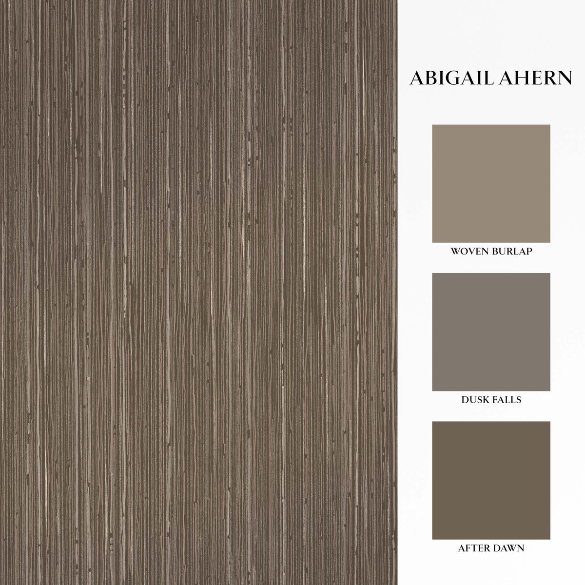 Fibre Stripe Wallpaper, Sable
