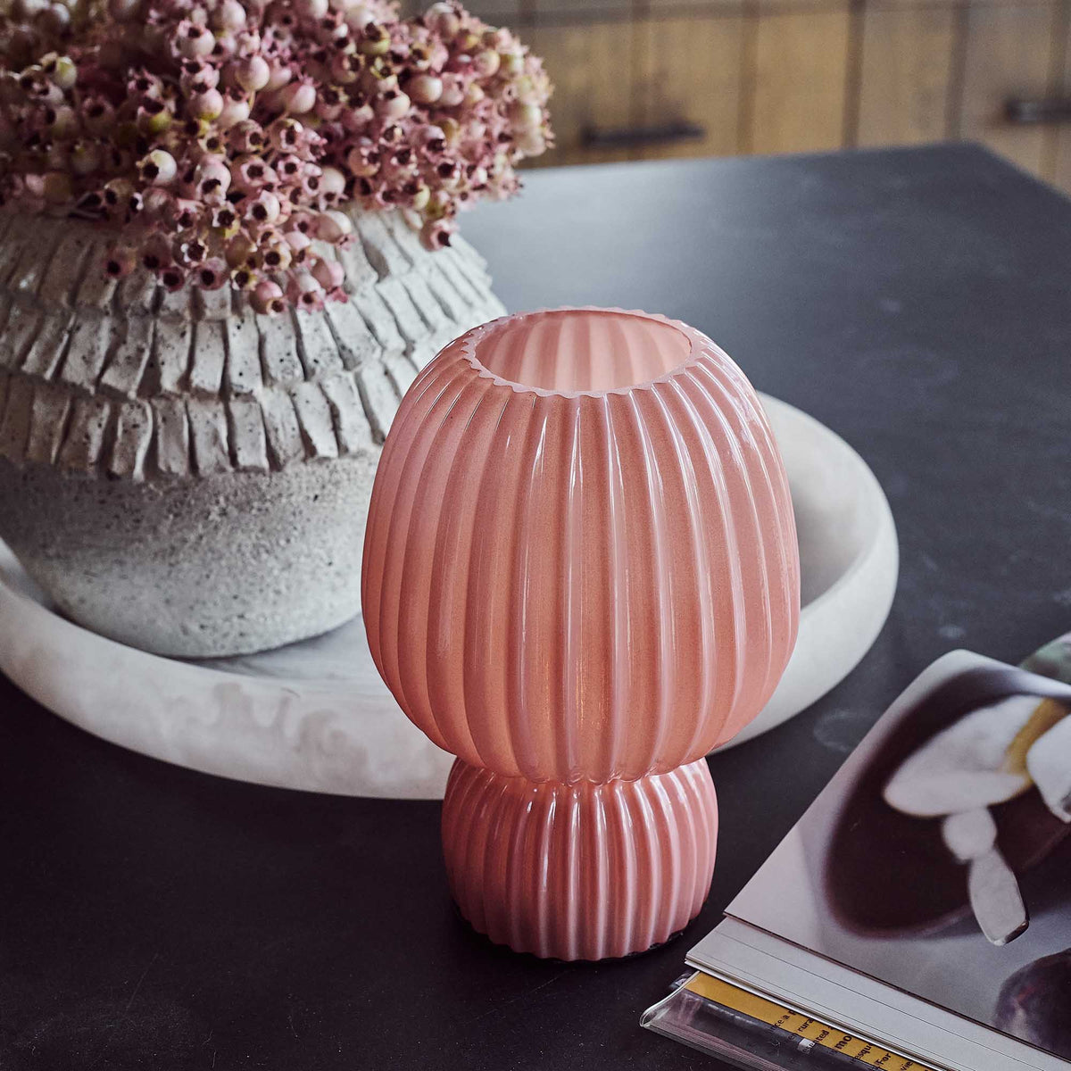 Finley Portable Table Lamp, Pink