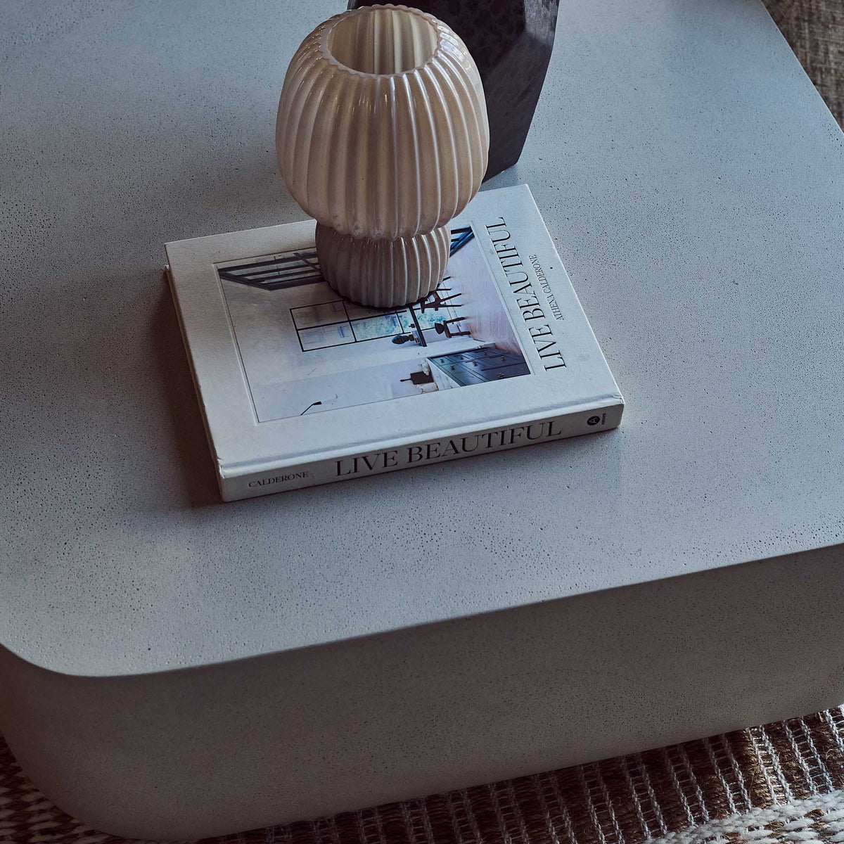 Flat Top Concrete Coffee Table
