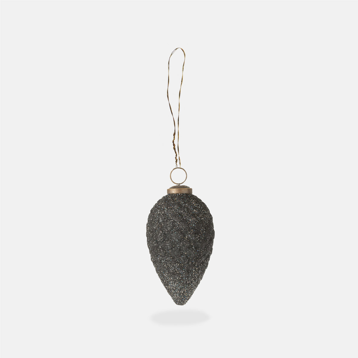 Glass Cone Glitter Bauble