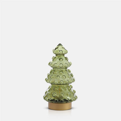 Glass Tree LED, Green - Large
