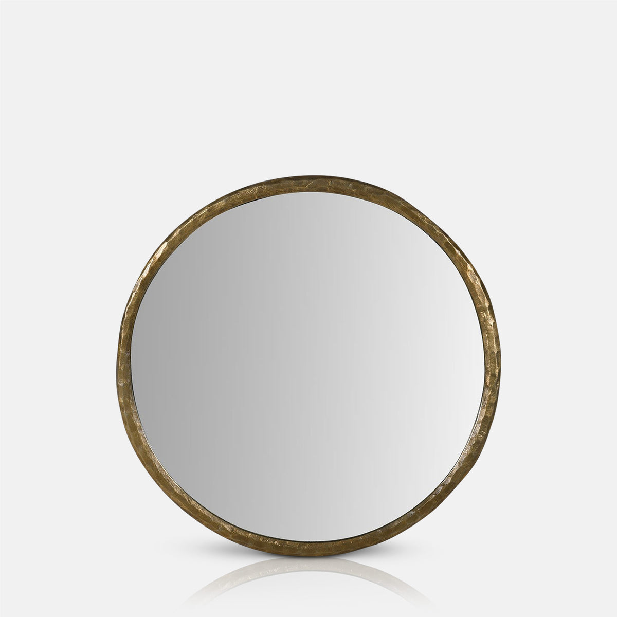 Hatherley Antique Brass Round Mirror