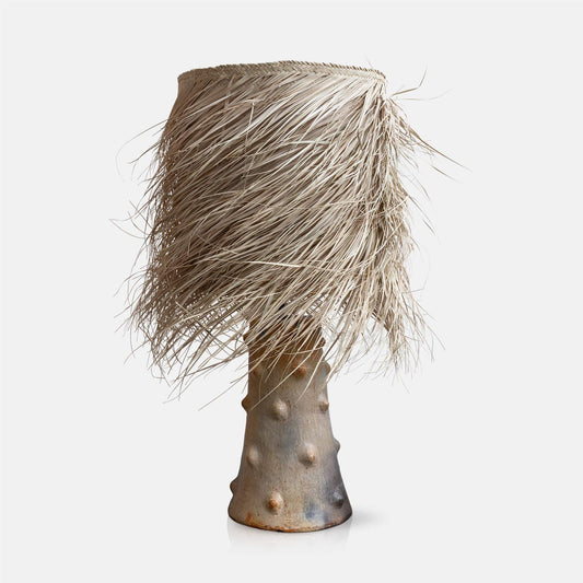 Caramel Shaggy Palm Lamp, Large