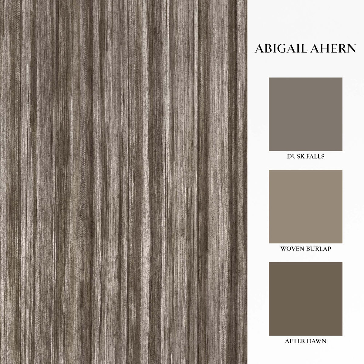 Linear Luxe Wallpaper, Deep Greige