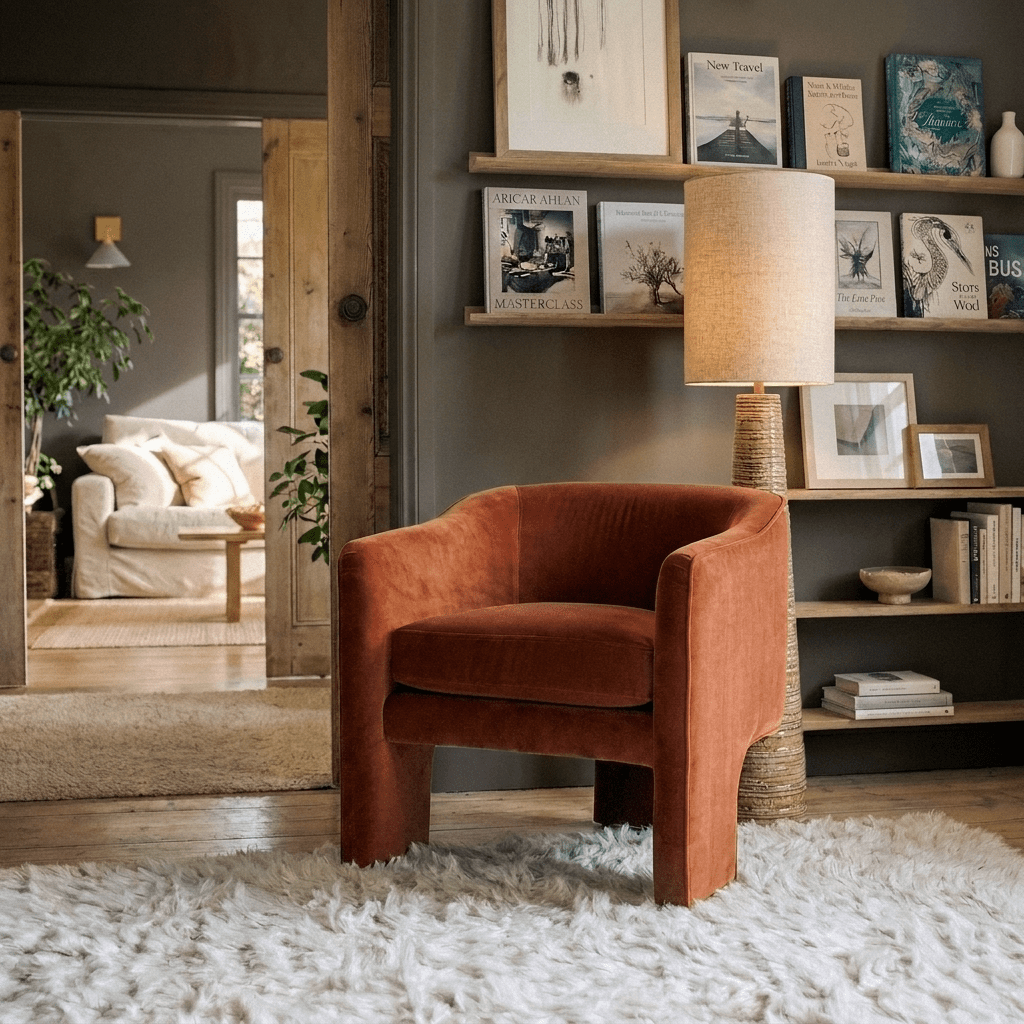 Mapesbury Velvet Armchair