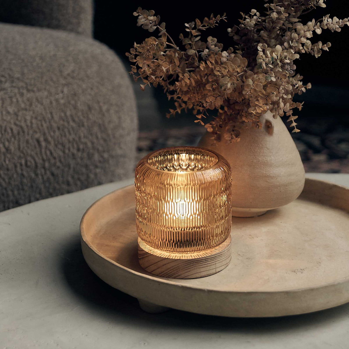 Marielle Portable Table Lamp, Amber