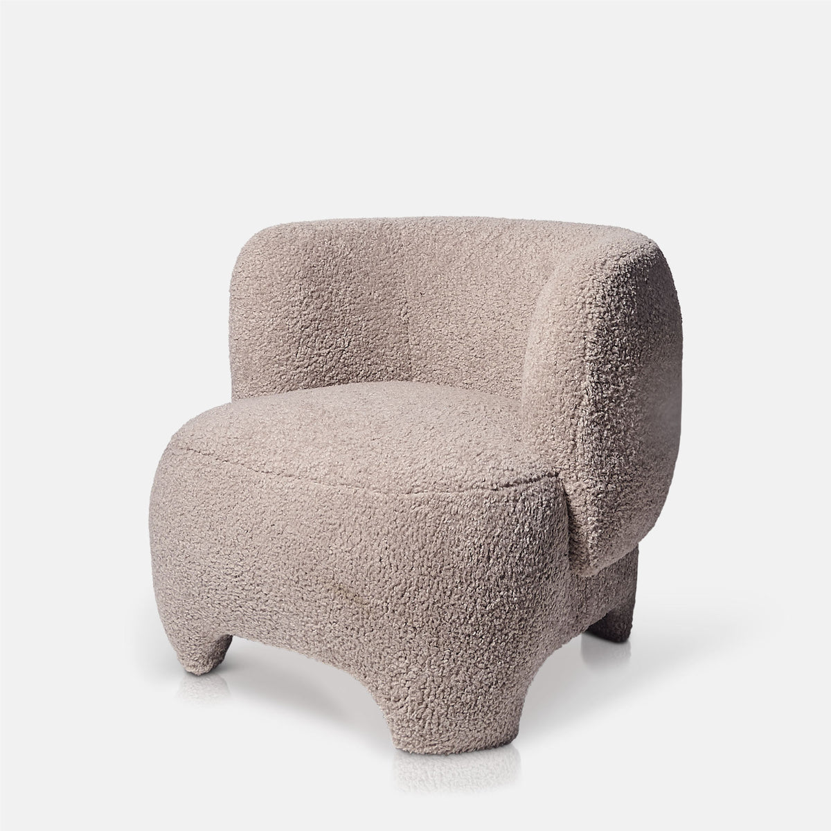 Nadia Curved Armchair, Taupe