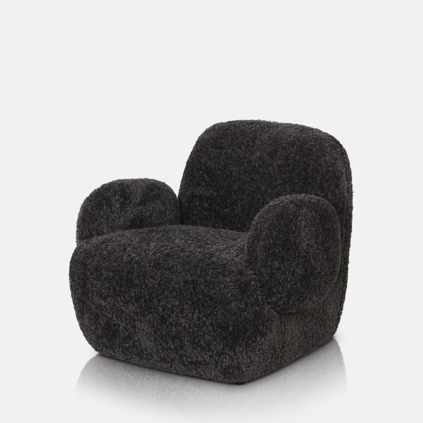 Natasha Faux Shearling Armchair, Charcoal