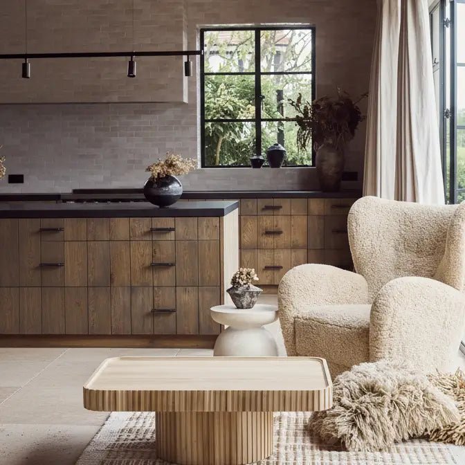 Netton Wooden Coffee Table, Natural