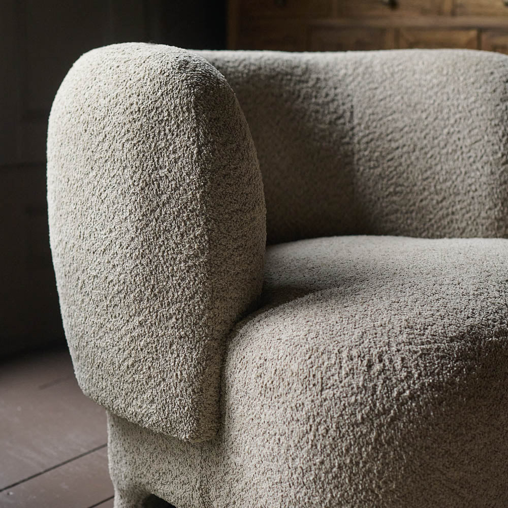 Nola Boucle Armchair, Beige