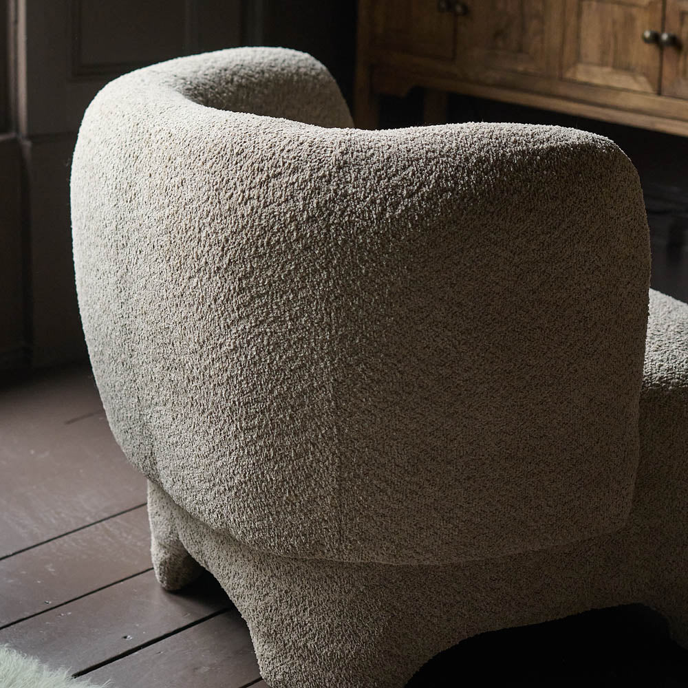 Nola Boucle Armchair, Beige