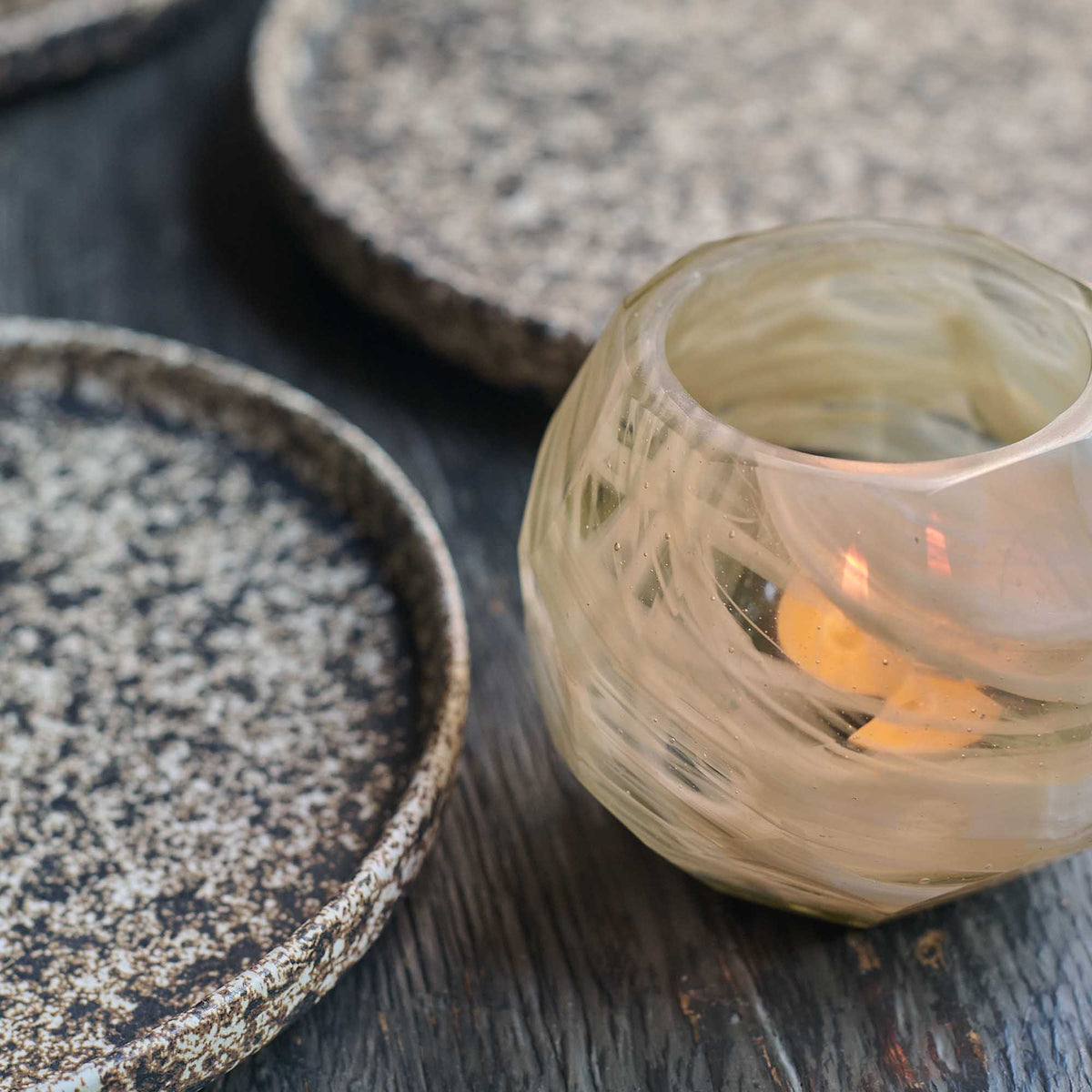 Oleander Glass Candle Holder