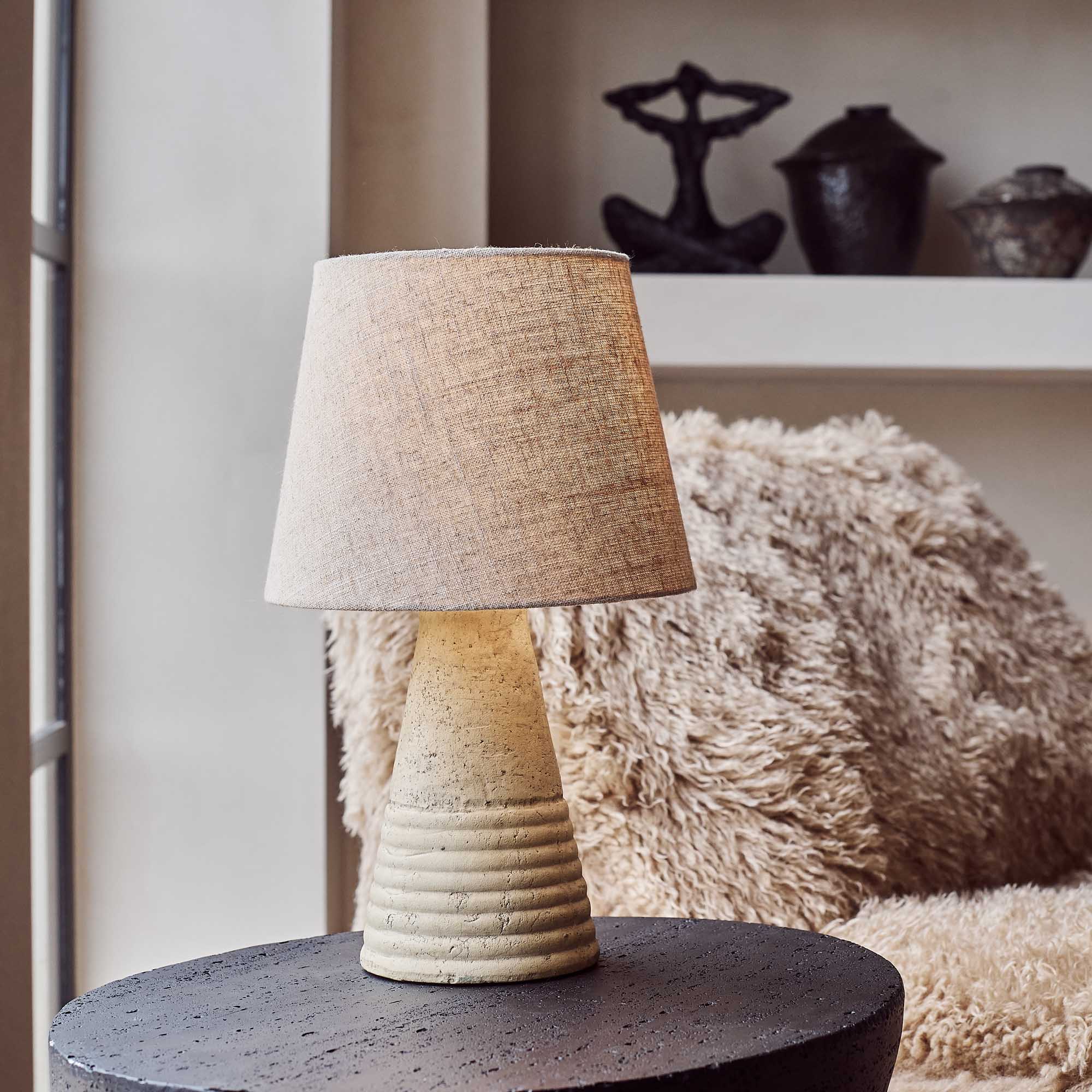Ortega Ceramic Table Lamp | Rustic Lighting | Abigail Ahern