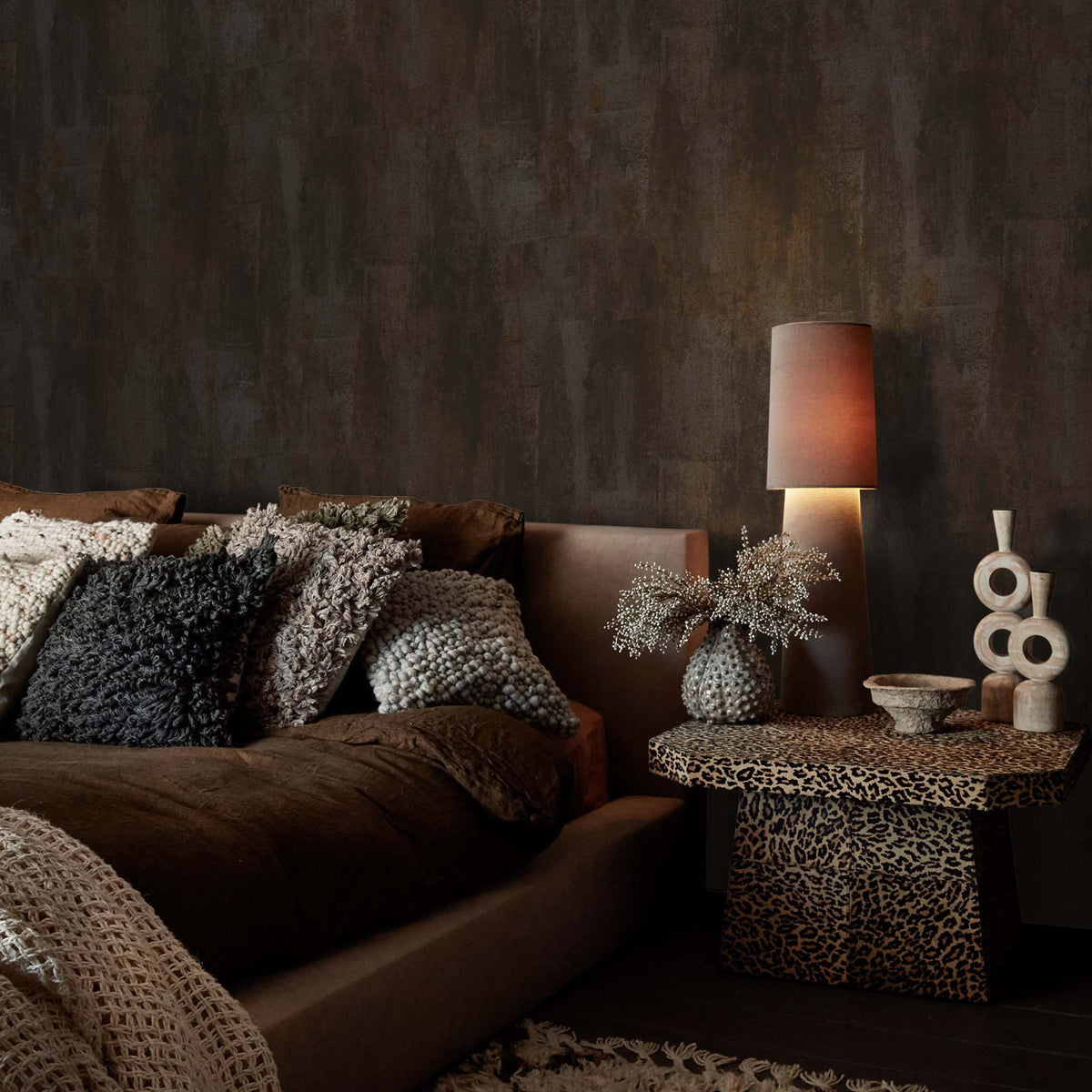 Oxidized Opulence Wallpaper, Charcoal