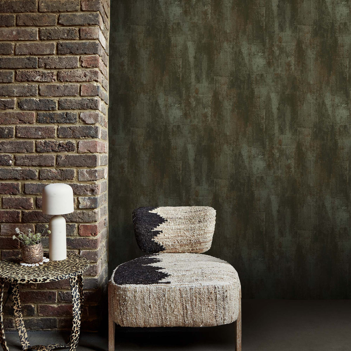 Oxidized Opulence Wallpaper, Moss