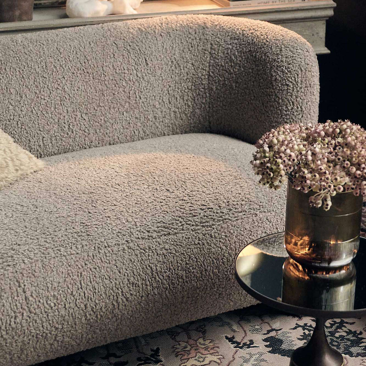 Rosali Boucle Sofa, Taupe