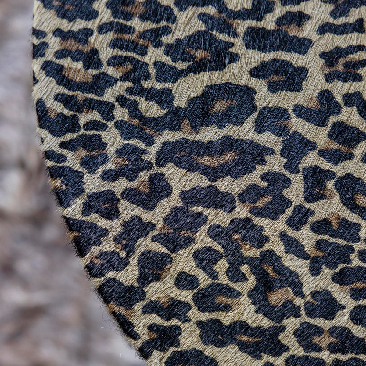 Savannah Leopard Print Side Table, Light