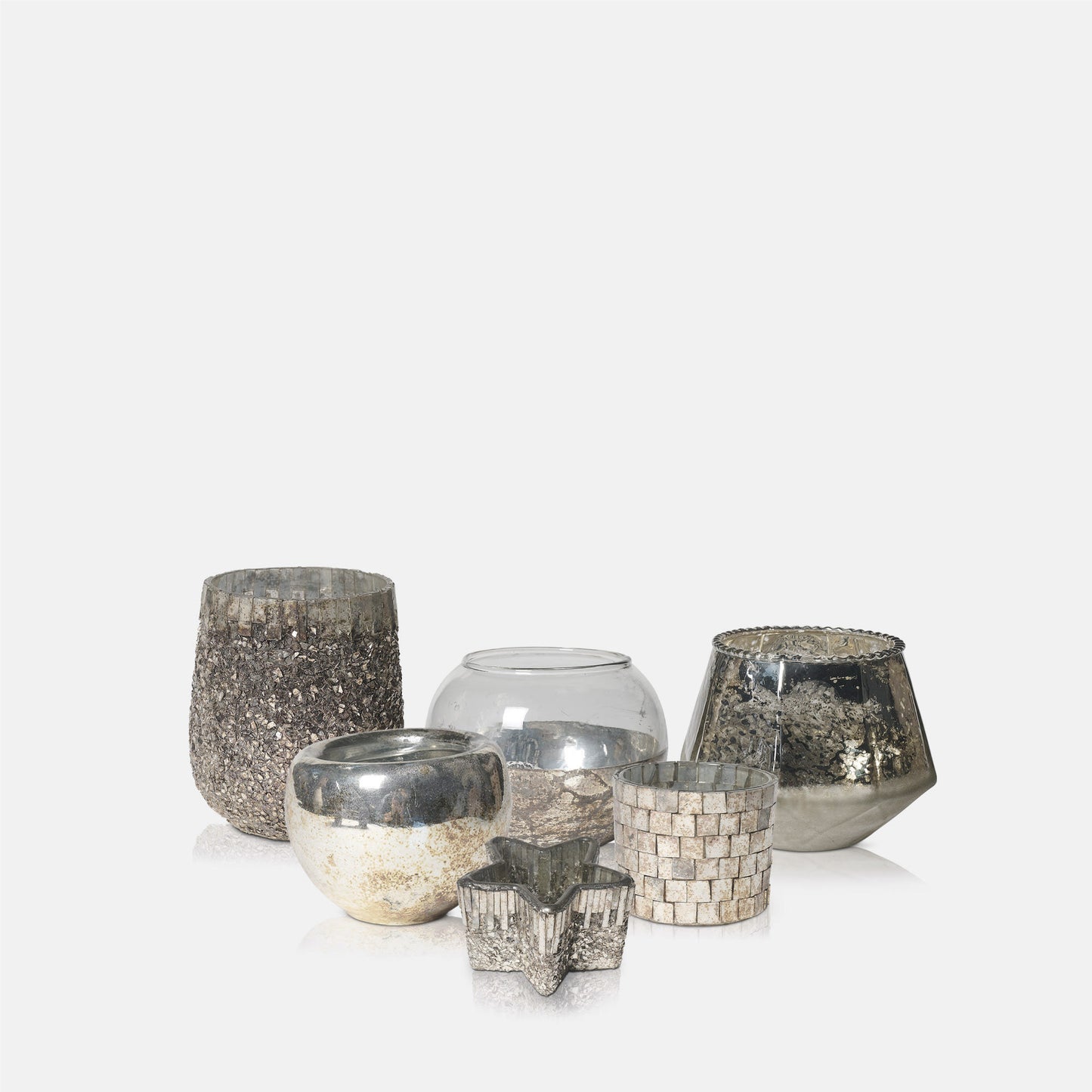 The Silver Candles - Set of 6