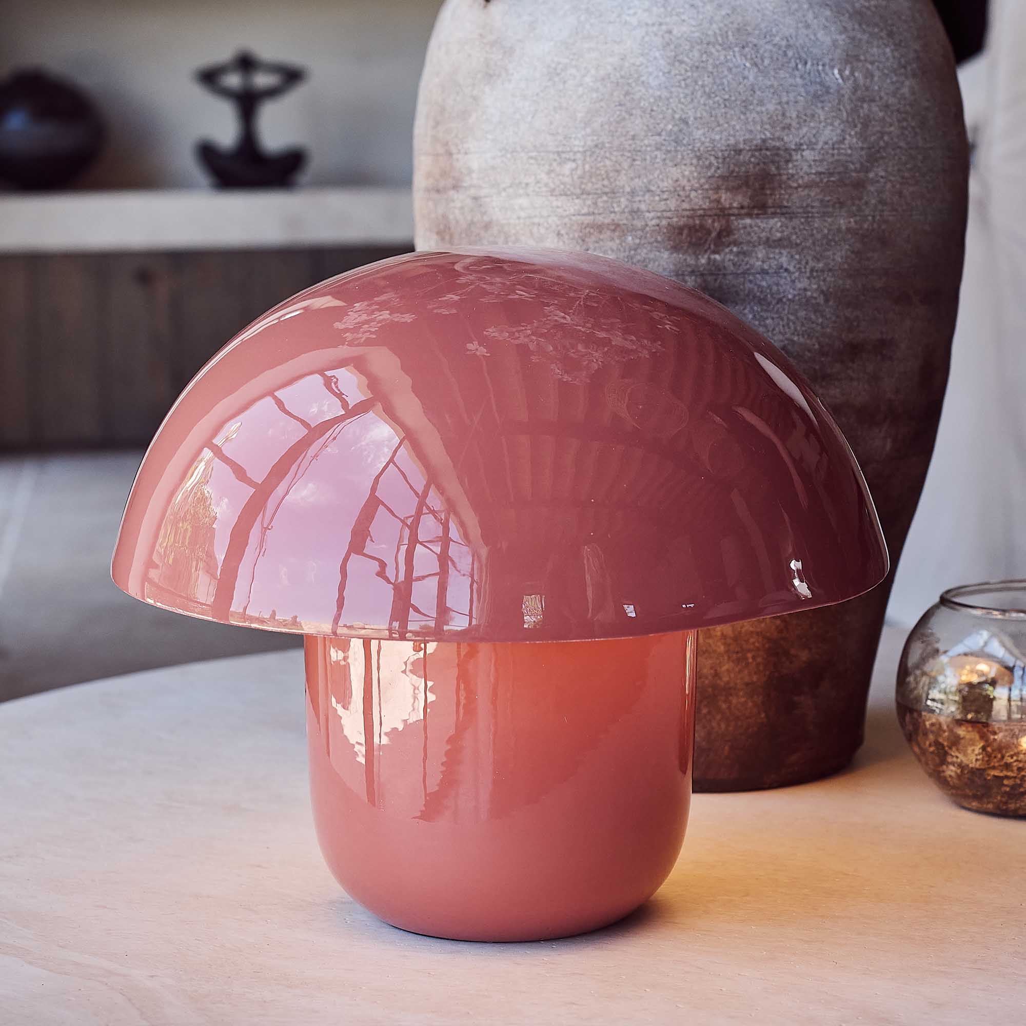 Sputnik Metal Table Lamp, Coral | Dome Lamps | Abigail Ahern