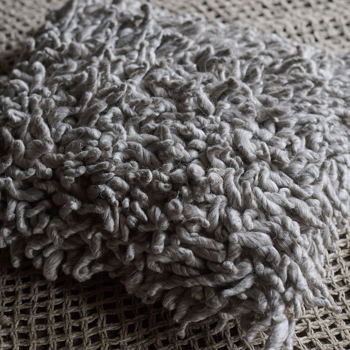 Tabor Textured Square Cushion, Stone