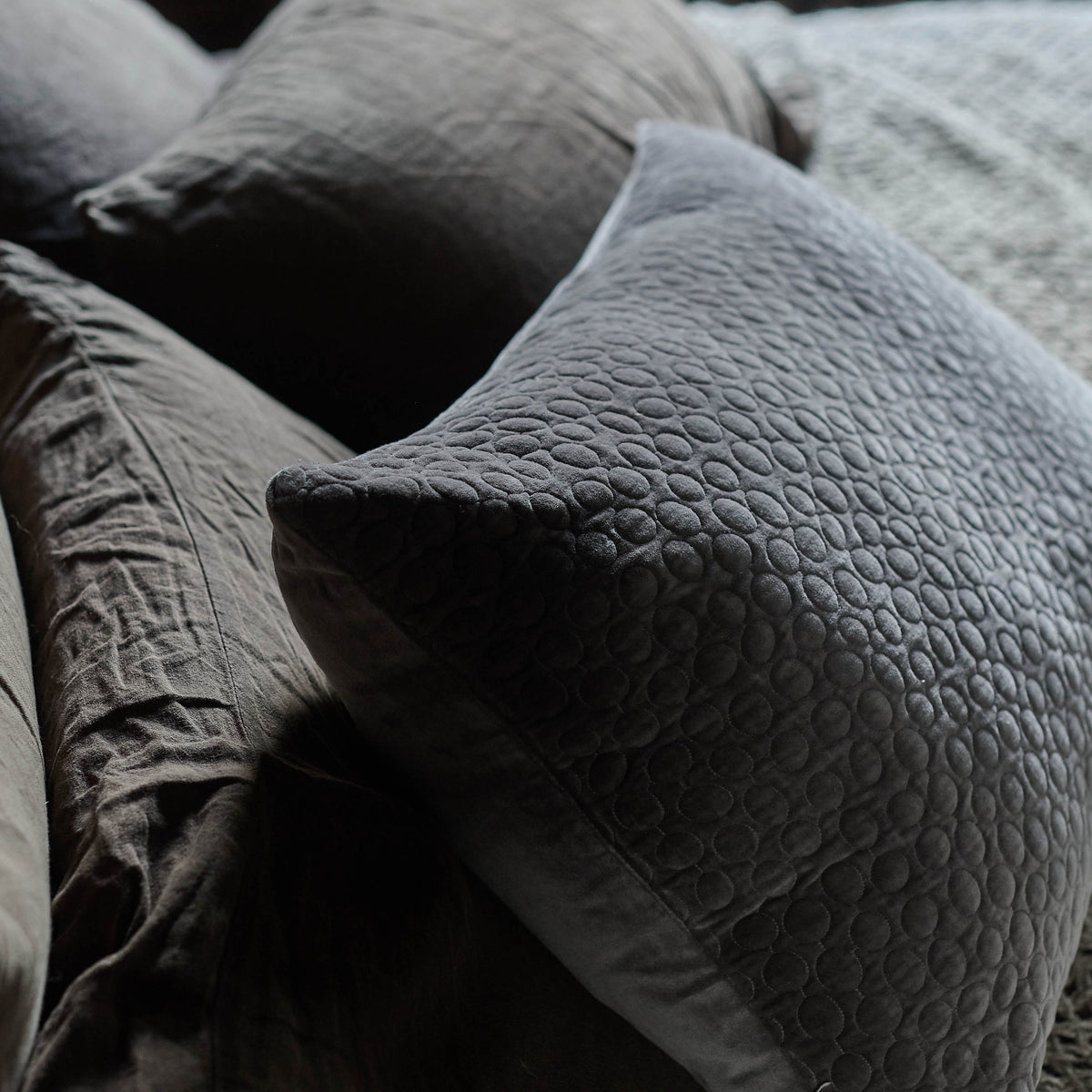 Wilson Grey Velvet Cushion